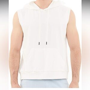 DUBINIK White Sleeveless Hoodie Medium